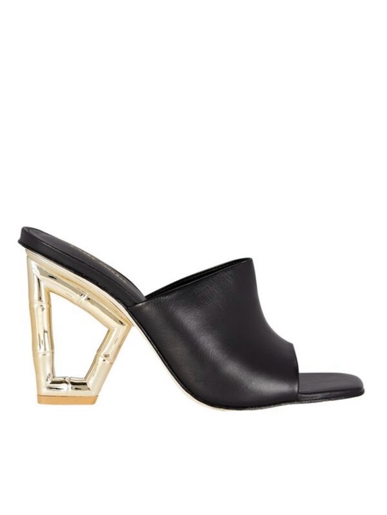 cult gaia Shoes - Cult Gaia Astraea mule size 38 black bamboo heel